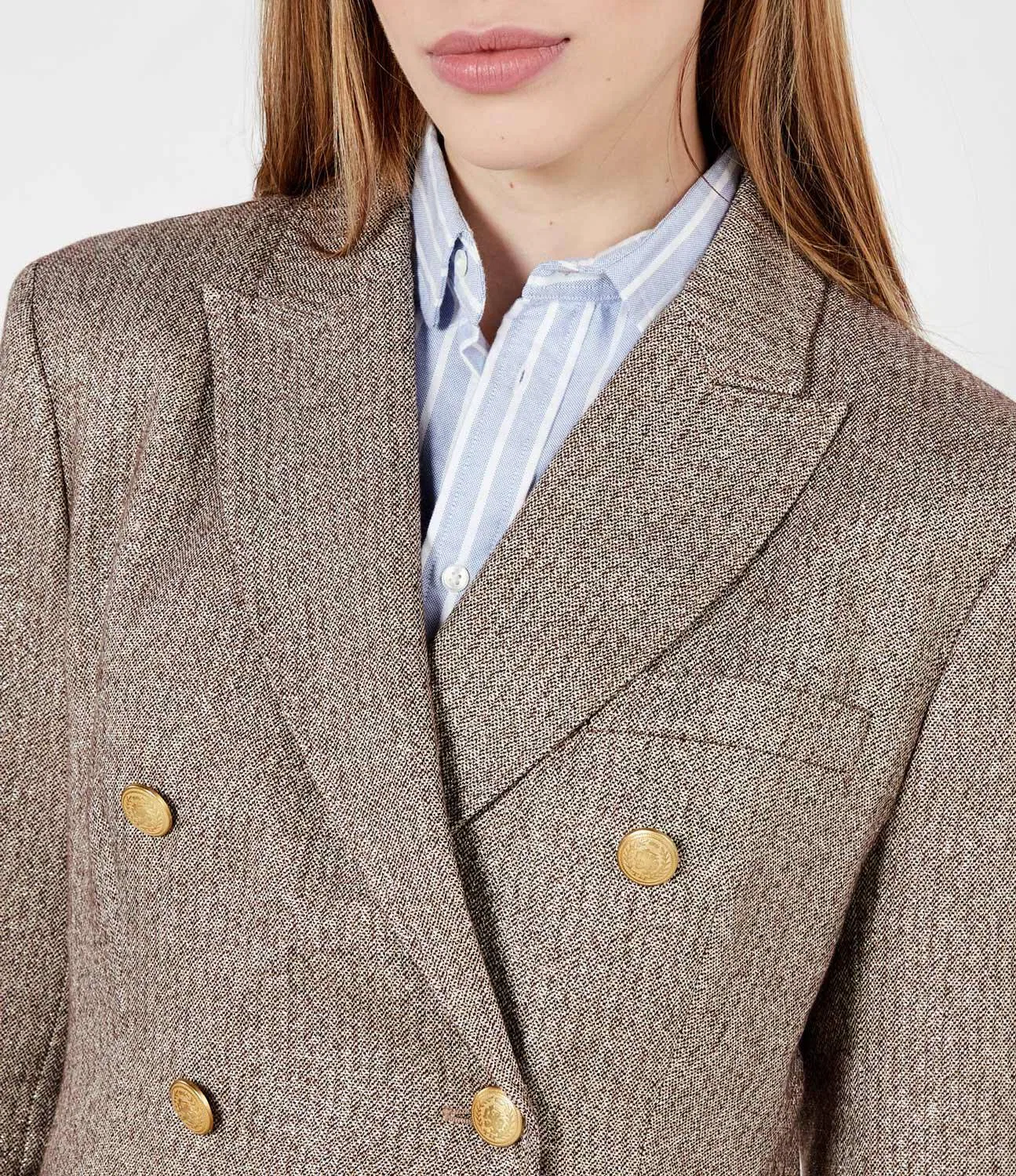 Жакет с люрексом Tommy Hilfiger, Marrone — фото 4