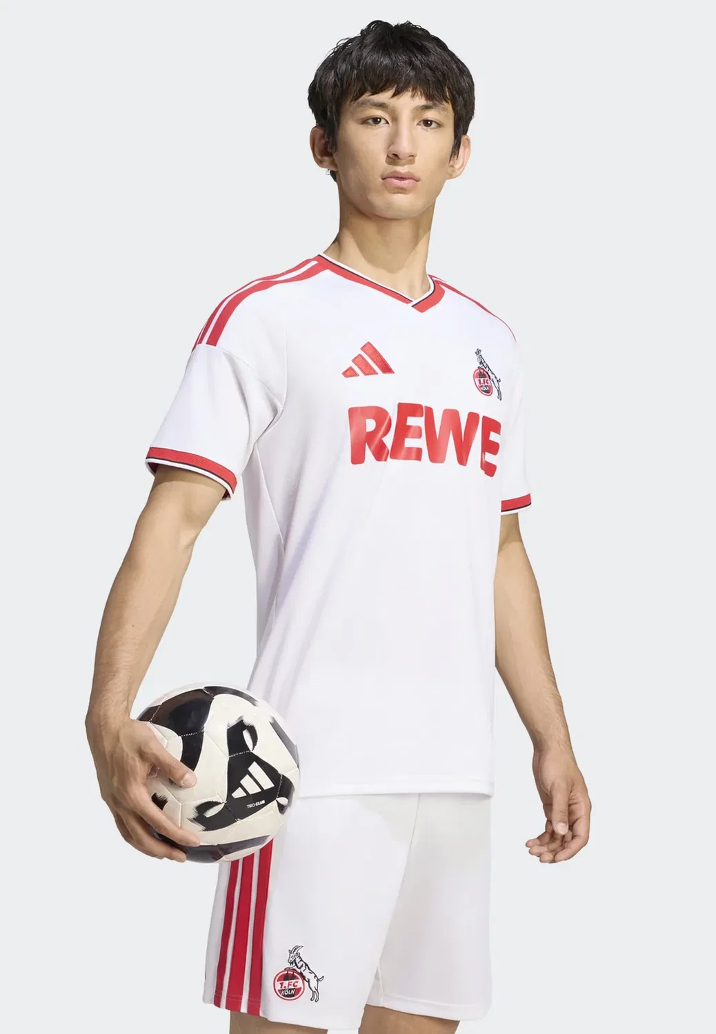 1. Домашняя майка ФК Кельн 26/27 - футболка с принтом Adidas Performance, White