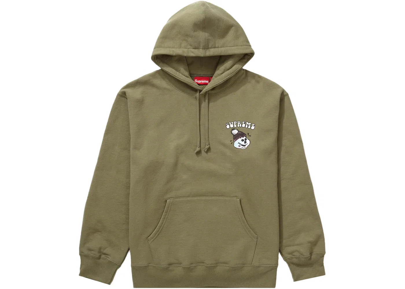 Мужская худи с принтом Snowman Supreme, Light Olive — фото 2
