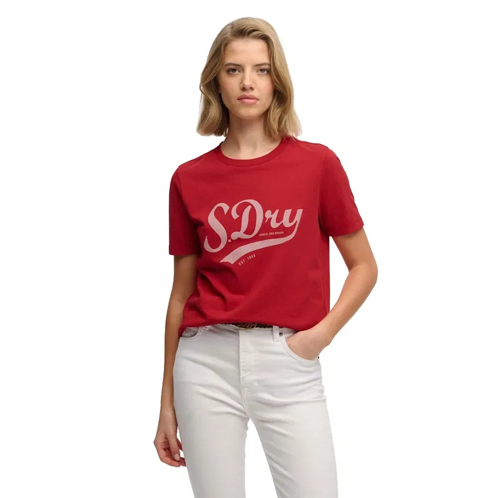 Футболка с коротким рукавом Varsity Script Superdry, красный