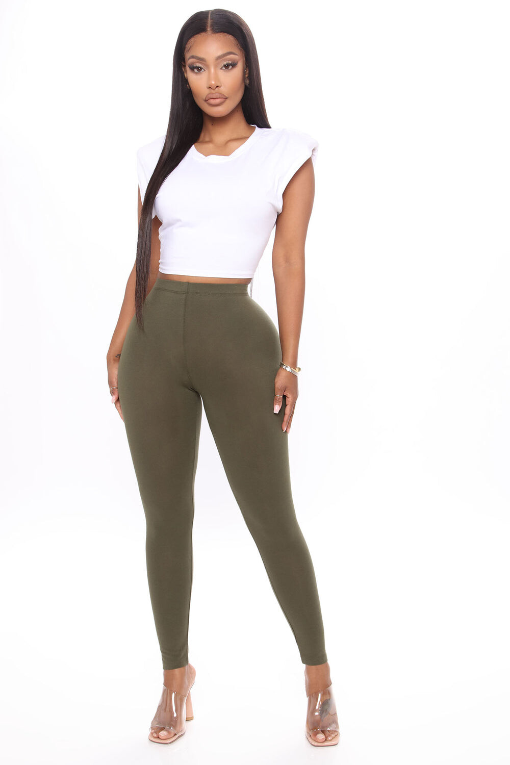 

Леггинсы Fashion Nova 8477FN, оливковый