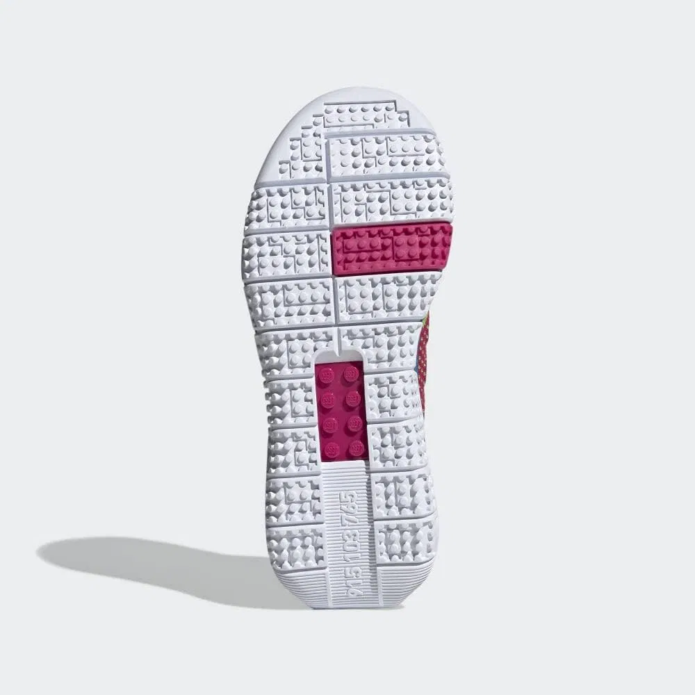Детские кроссовки для девочек с принтом Lego Sport Pro Low adidas, Real Magenta/Real Magenta/Semi Solar Green — фото 4