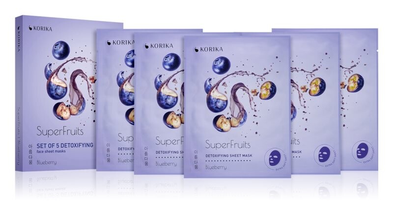 

Набор масок для лица Korika Blueberry с детоксицирующим эффектом