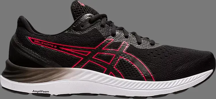 

Кроссовки gel excite 8 4e wide 'black electric red' Asics, черный