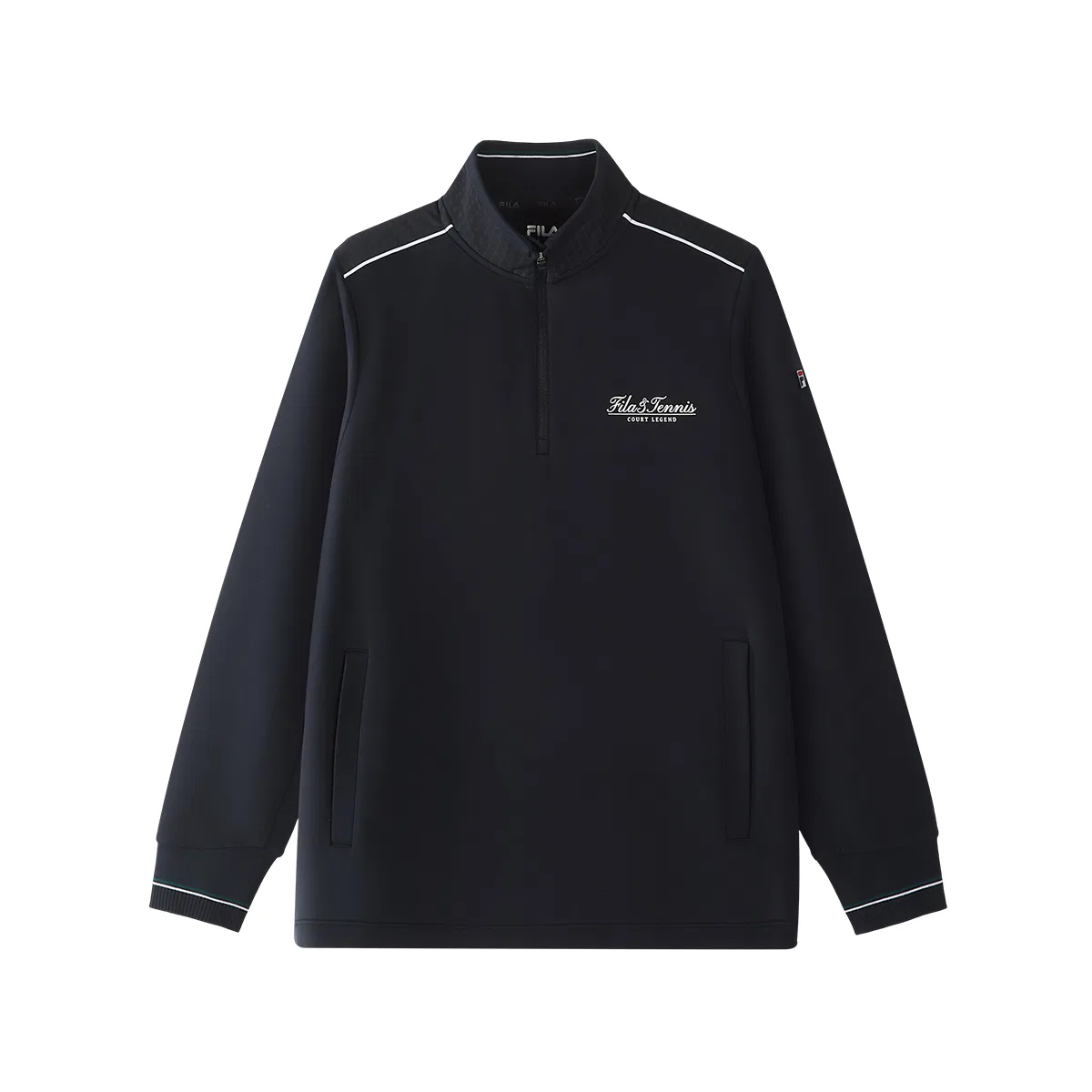 Детская толстовка с воротником-стойкой, средней растяжимости, FILA KIDS, Royal Blue