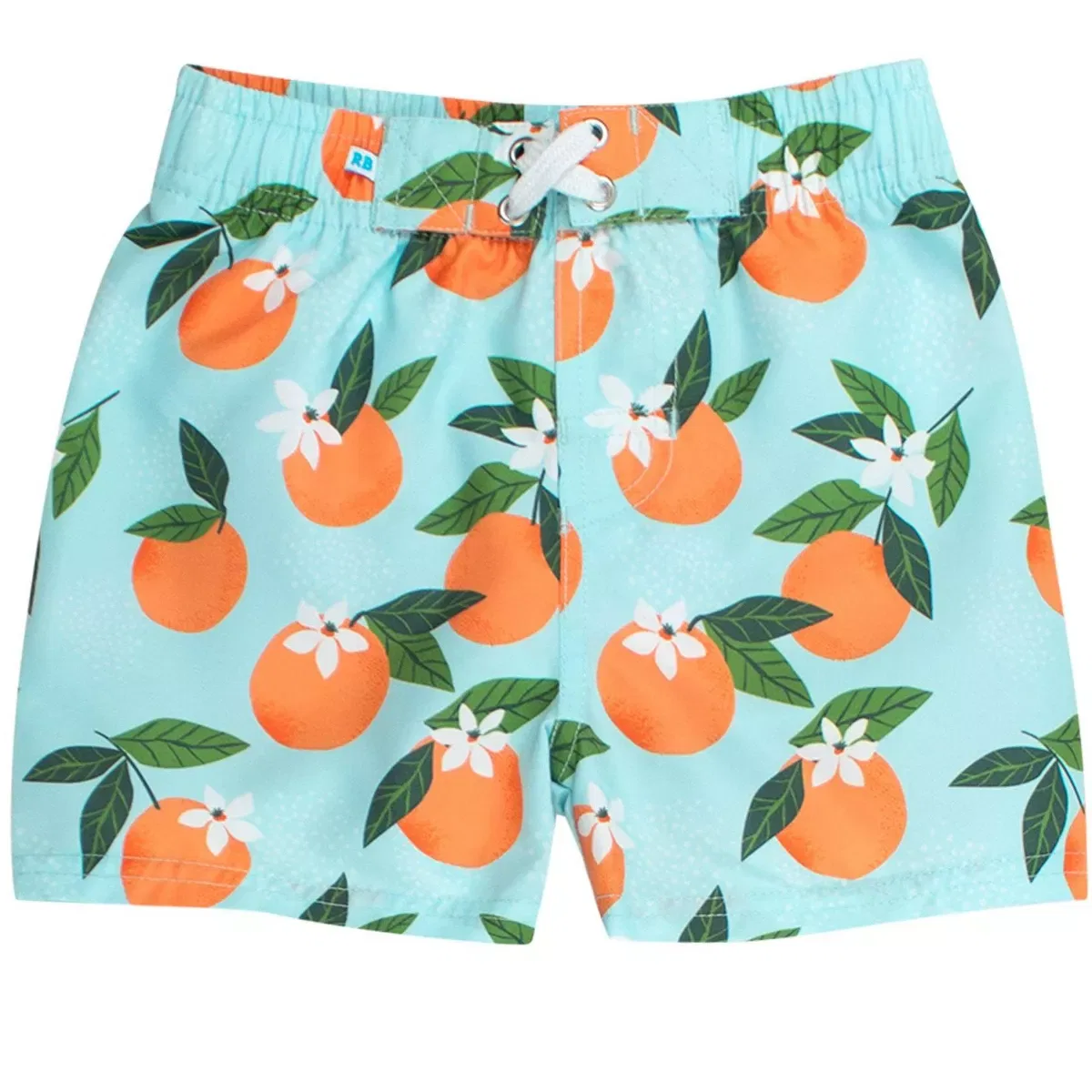 Детские плавки для мальчиков с принтом Orange You The Sweetest RuggedButts, Blue Orange You The Sweetest