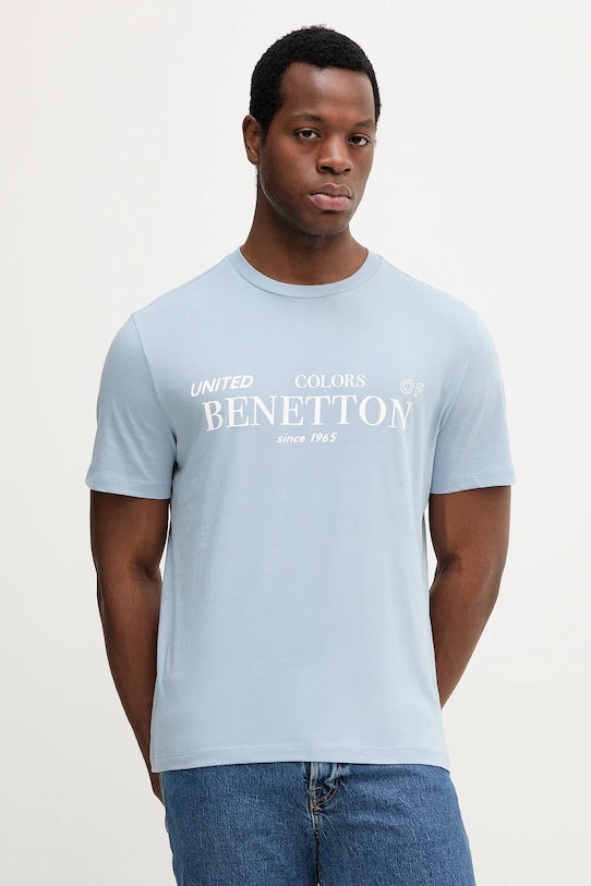 

Хлопковая футболка United Colors Of Benetton, синий