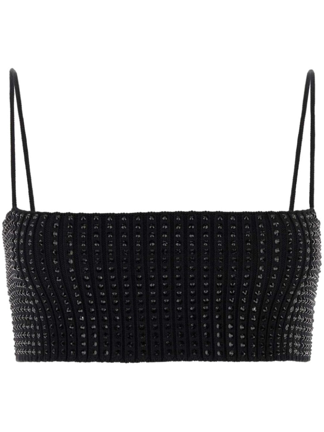 

Alexander Wang укороченный декорированный топ, черный
