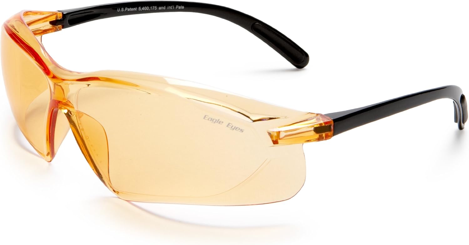 

Солнцезащитные очки Eagle Eyes Blade Shield - StimuLight Blade Shield, неполяризованные, улучшающие зрение в условиях низкой освещенности, Shiny Black Frame/Amber Lens