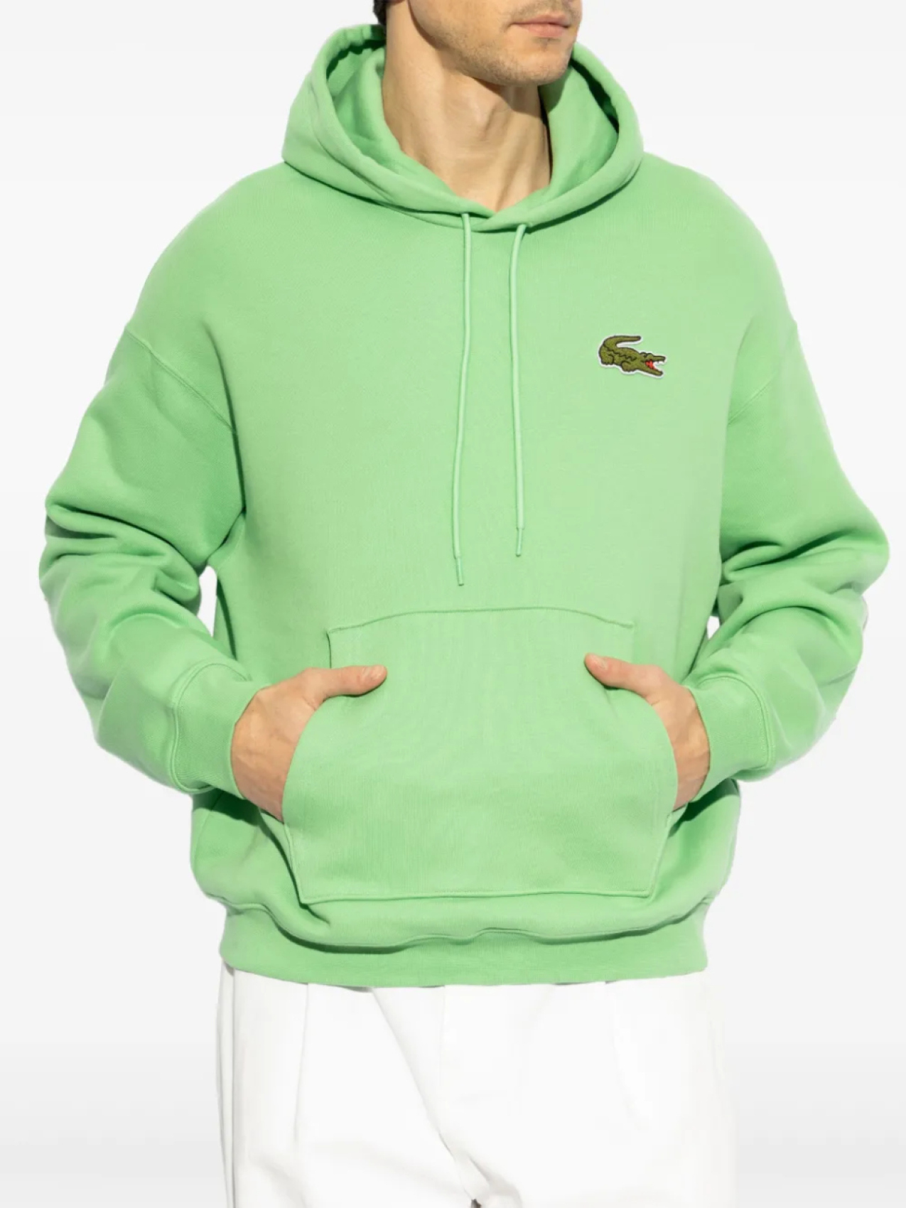 Толстовка с капюшоном и аппликацией логотипа Lacoste, зеленый — фото 3