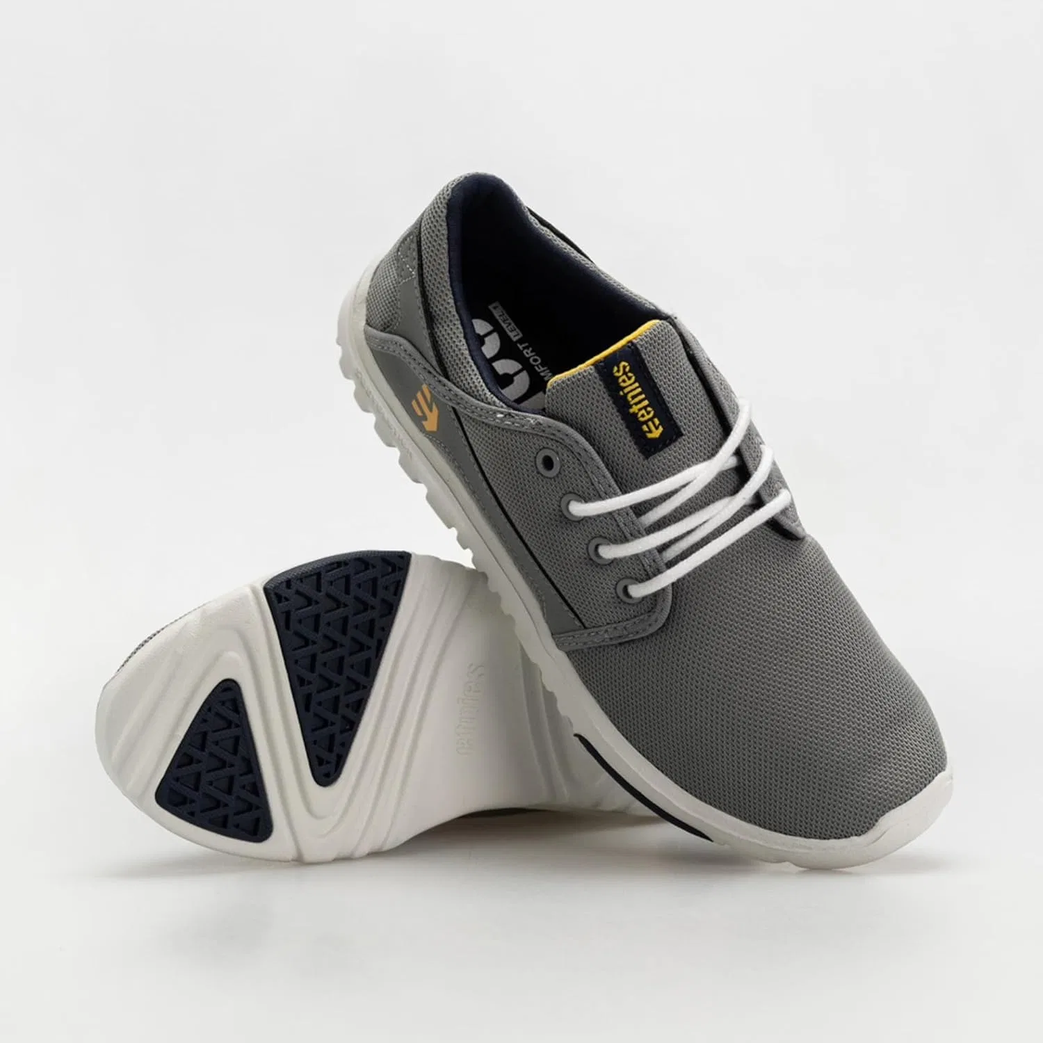 Мужские скейтбордные кроссовки Etnies Scout, Grey Navy Yellow — фото 2