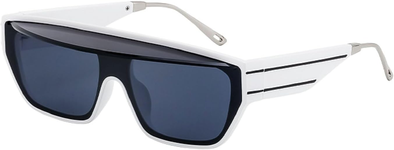 

Винтажные квадратные солнцезащитные очки для женщин, модные очки «кошачий глаз», очки для мужчин в стиле хип-хоп, очки для вождения, женские солнцезащитные очки ZS-98258 Melrose, White