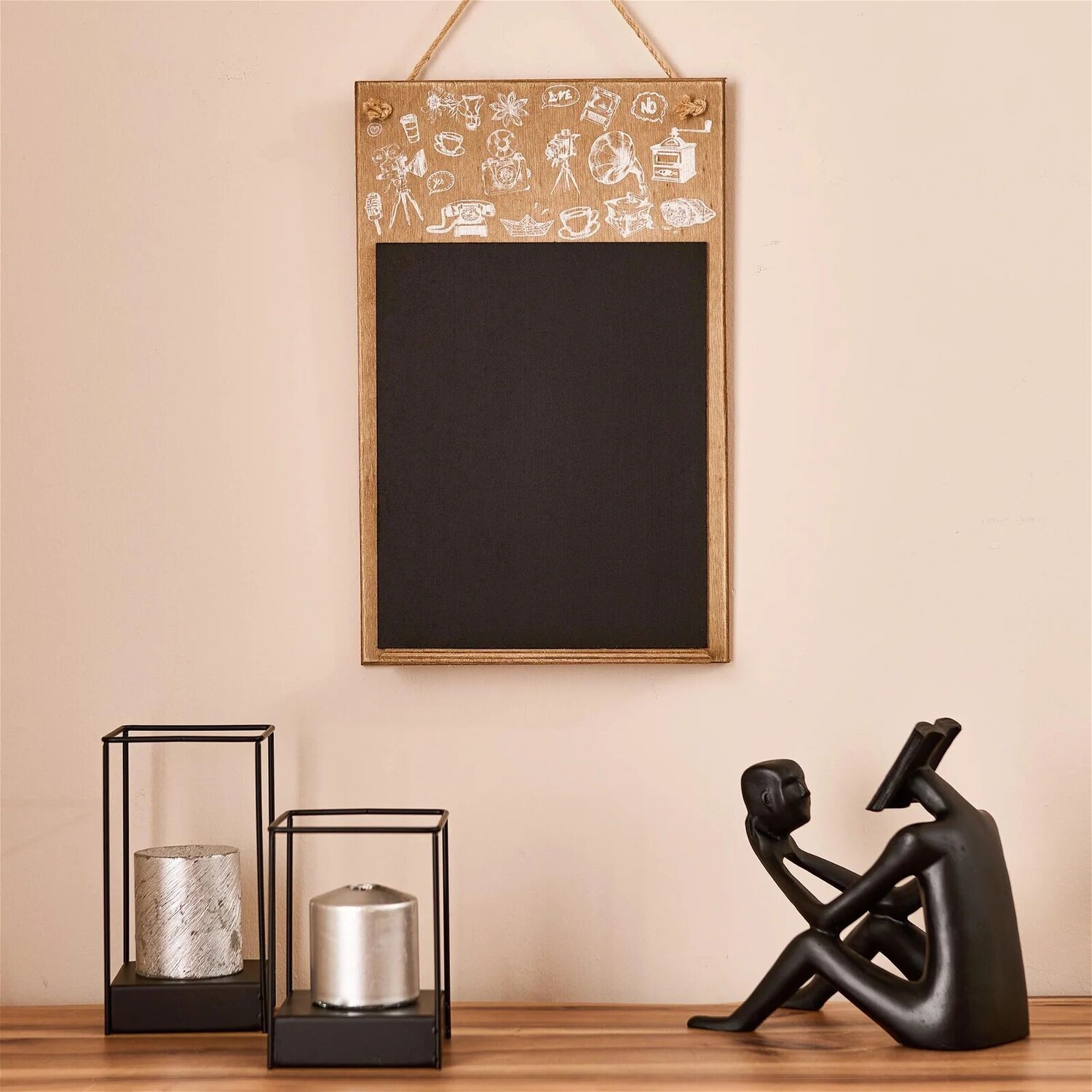 

Классная доска Blackboard Decor Nostalgia - Белый - 43 см Tahta Dekor