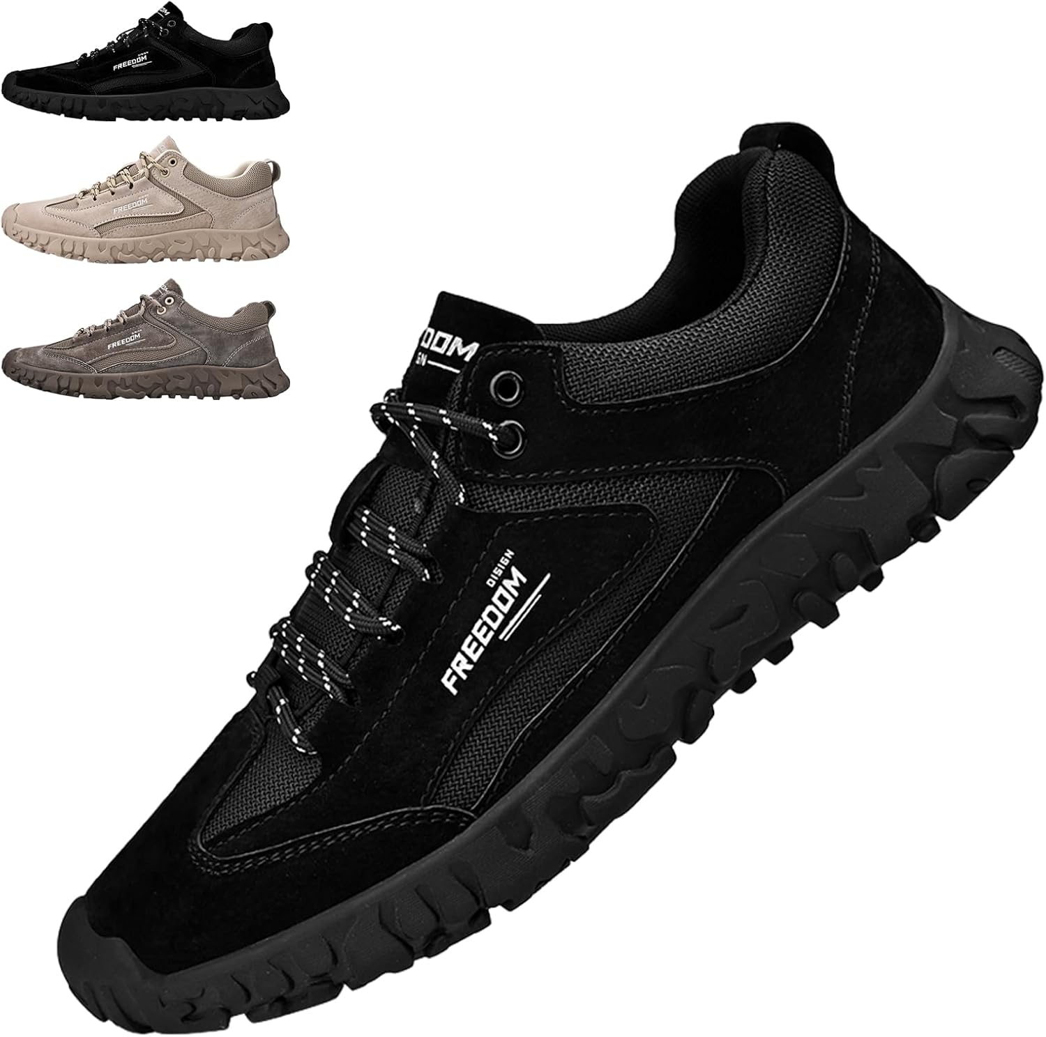 

Мужские итальянские замшевые кроссовки Beck на шнуровке, повседневные, модные, легкие, дышащие, низкие чукка-ботинки, классические нескользящие спортивные прогулочные туфли без шнурков Amazideal, черный