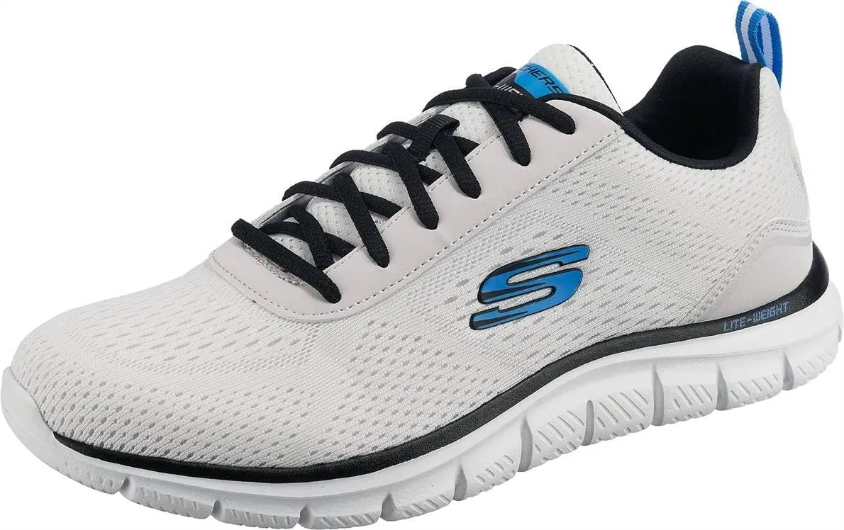 Мужские кроссовки Skechers Track Ripkent, White Textile Black Trim