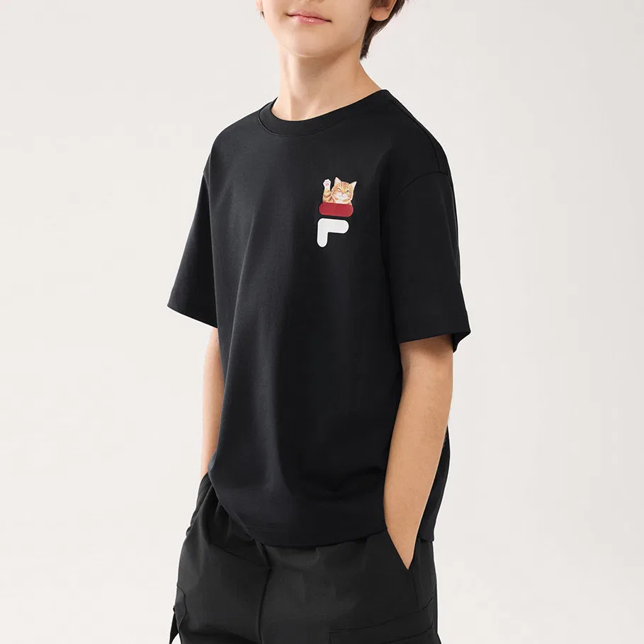 Футболка с круглым вырезом Moderate FILA KIDS, Legend Blue-NV — фото 4