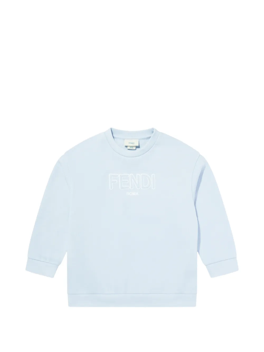 

Свитшот с круглым вырезом и деталями с логотипом Fendi Kids, синий
