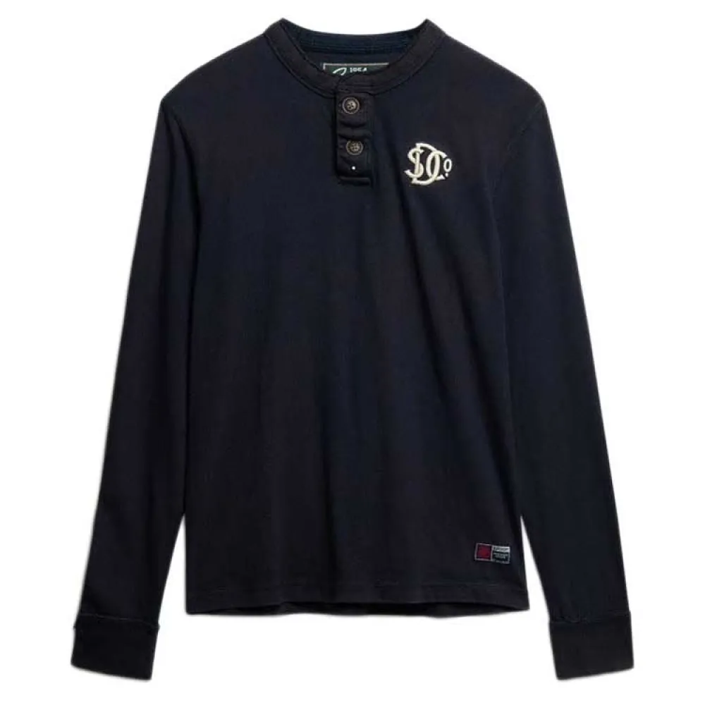 

Лонгслив Superdry Vintage Athletic Grandad, синий
