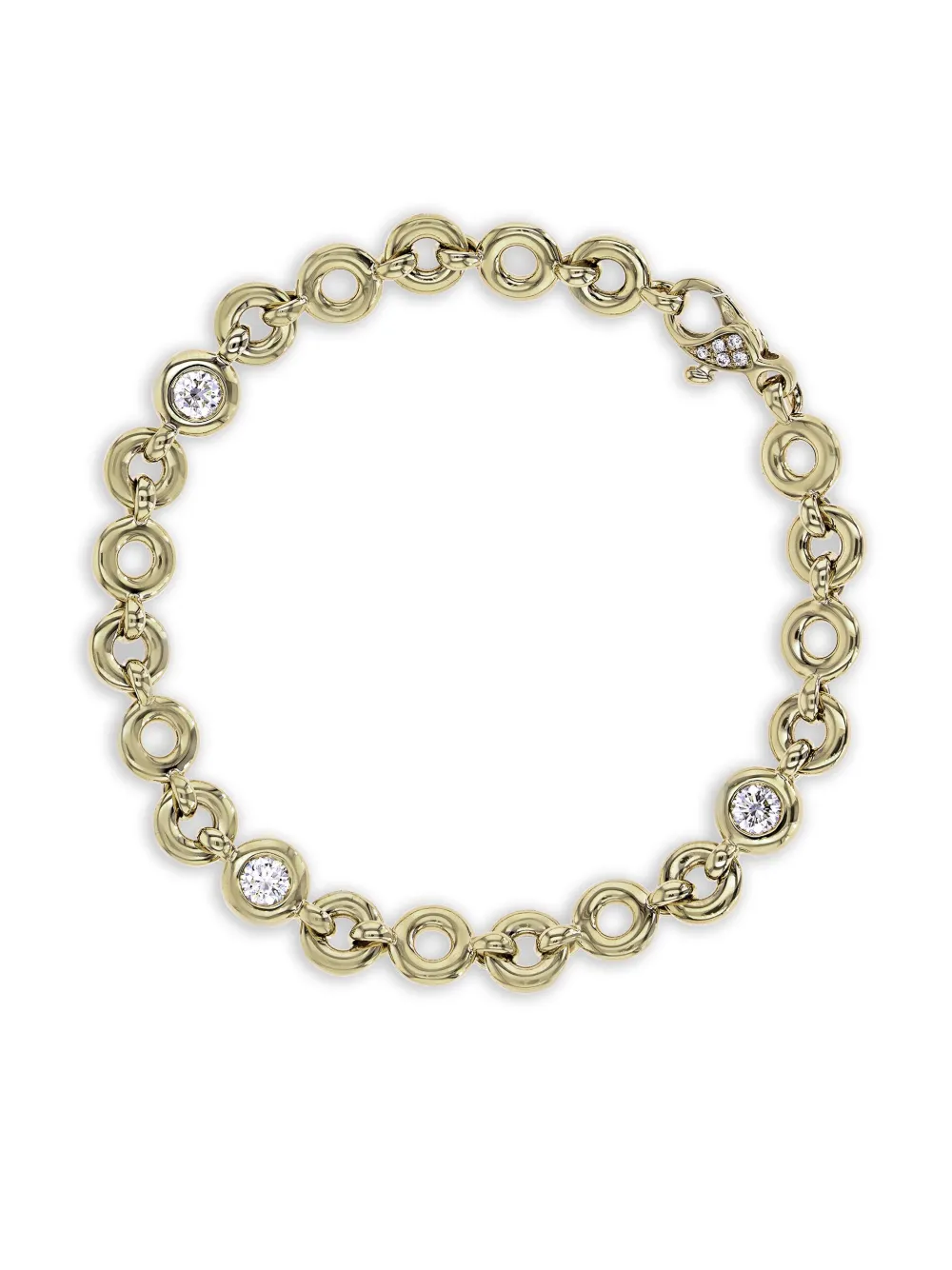 

Браслет RockChain из желтого золота с бриллиантами Pragnell, золотой