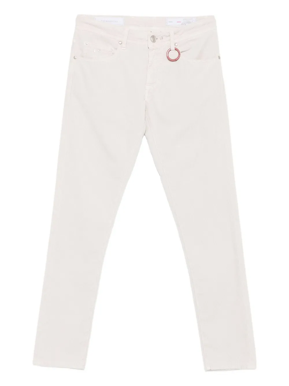 

Вельветовые брюки с кольцевой деталью Sartoria Tramarossa, белый