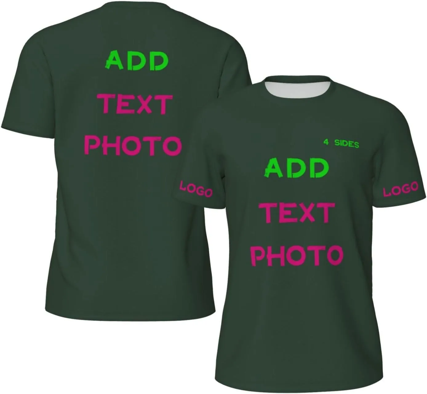 

Футболка Custom с принтом на 4 сторонах и логотипом