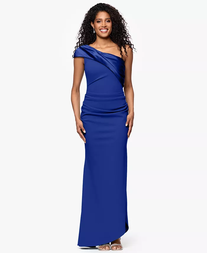 

Женское платье-футляр с одним плечом и асимметричным подолом Betsy & Adam, синий