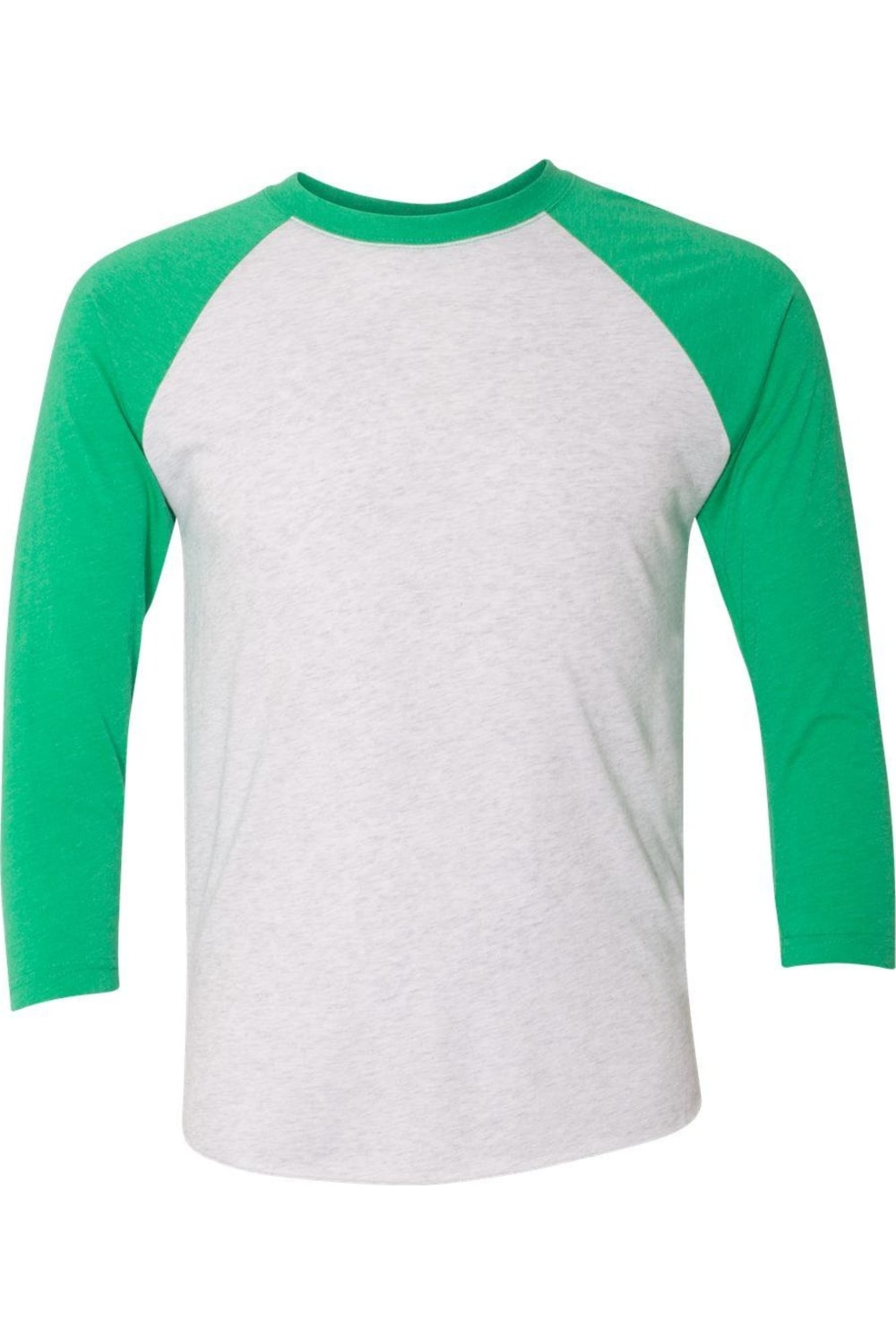 

Футболка унисекс Triblend с рукавами реглан три четверти Next Level, цвет envy sleeves/ heather white body