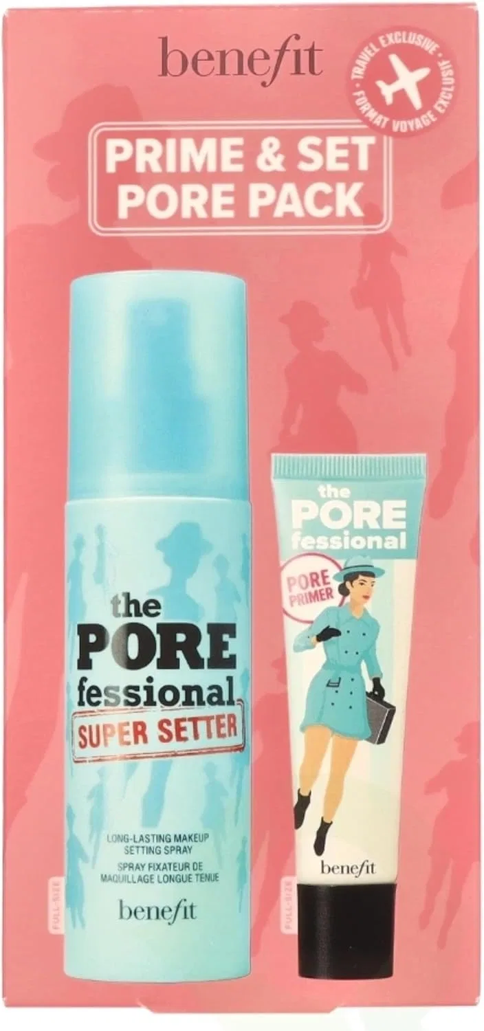 Набор для ухода за кожей Benefit Prime & Set Pore Pack, 2 предмета, 0.8 унции праймер + 4 унции фиксатор — фото 3