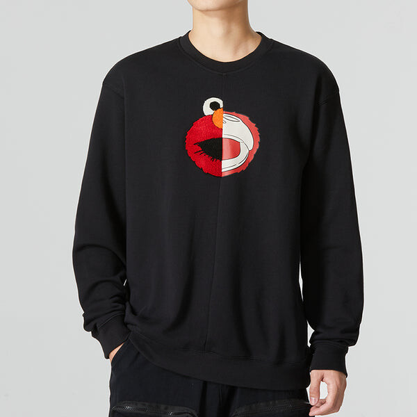 Толстовка Men's adidas neo U Jf Ss Sweat Athleisure Casual Sports Alphabet Printing Round Neck Black, черный — фото 3