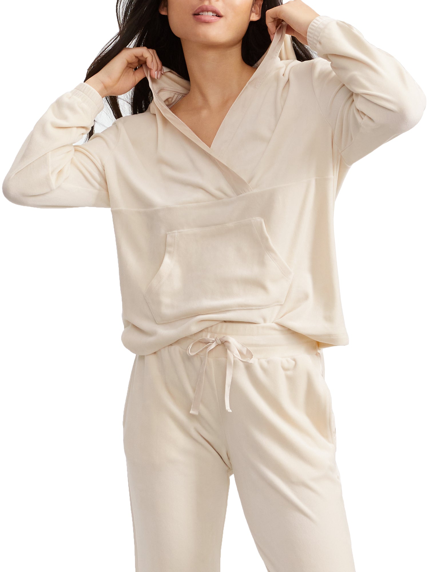 

Bare Женская толстовка с капюшоном Velour, цвет whitecap grey