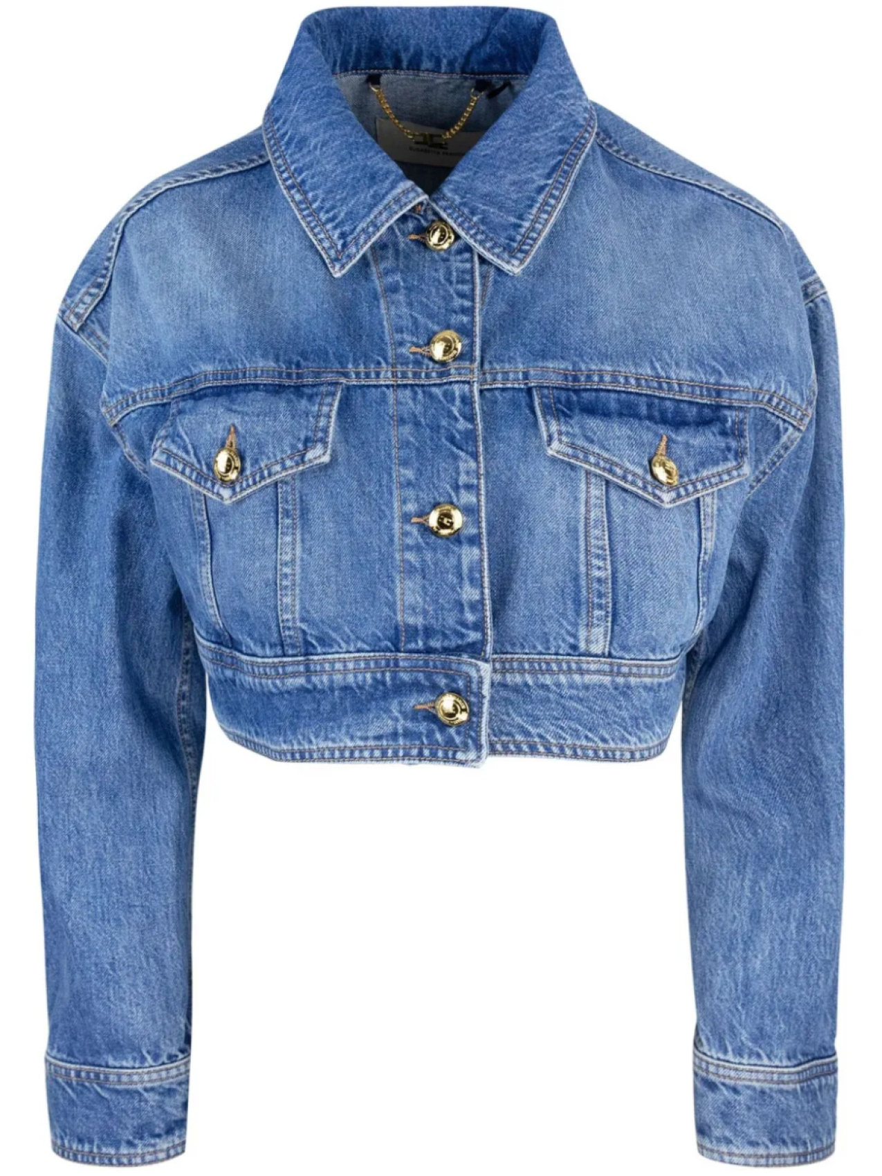

Куртка Elisabetta Franchi из хлопка, синий