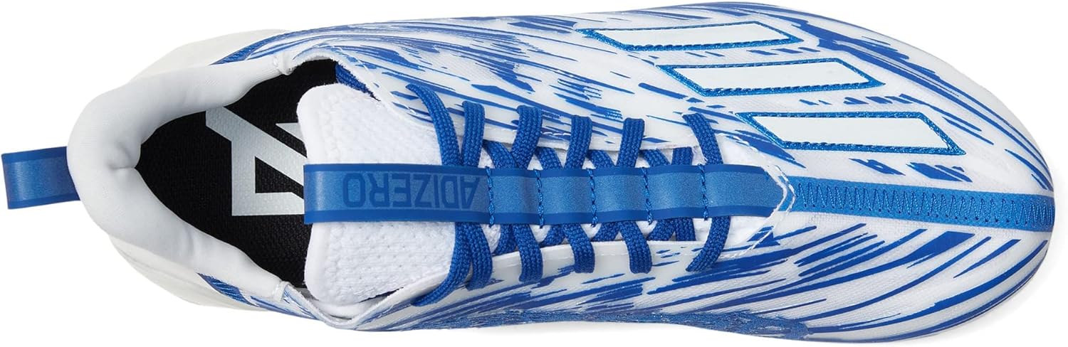 Футбольные бутсы Adidas Adizero для мужчин, белый/синий — фото 3