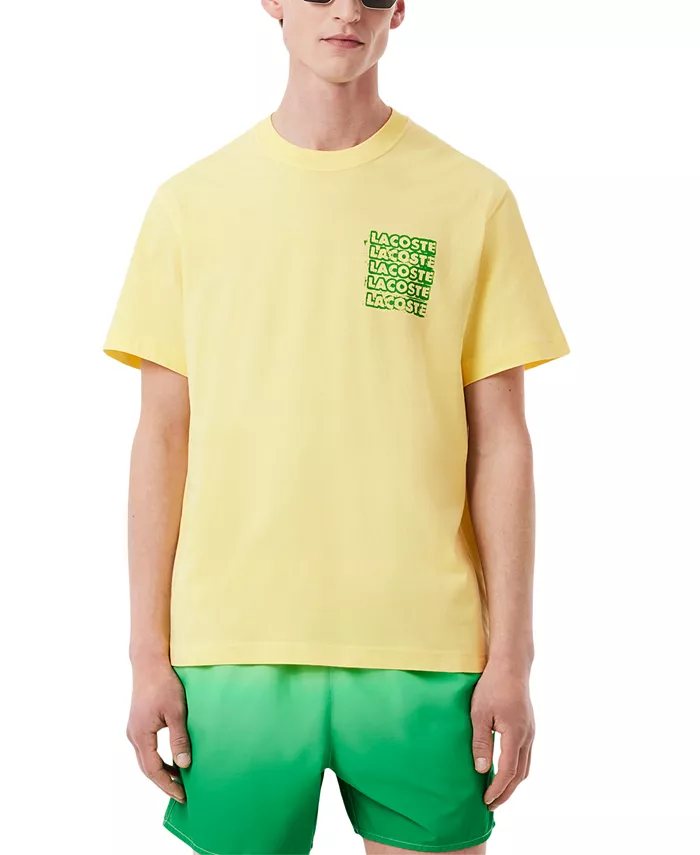 

Мужская футболка с графическим принтом Drippy Logo Lacoste, желтый