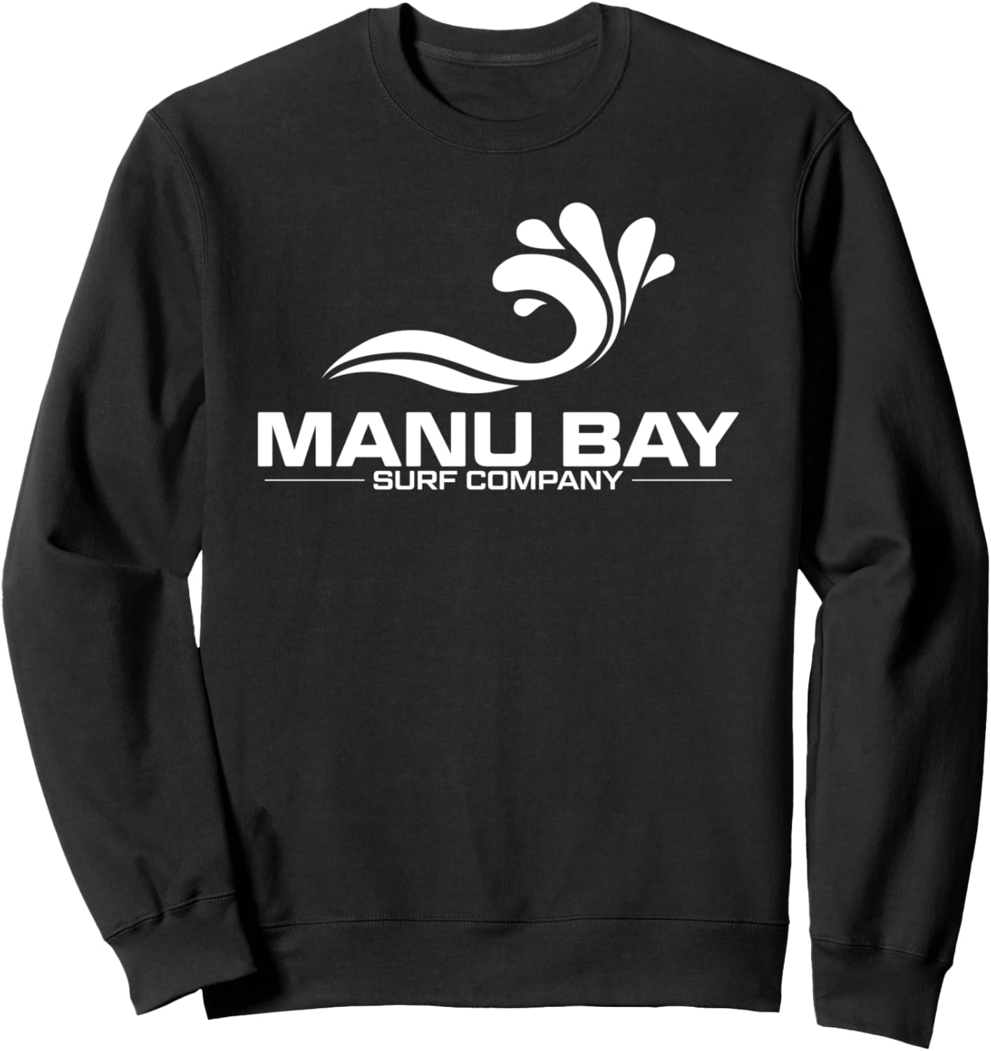 

Толстовка с логотипом серфера в стиле реглан от Manu Bay Surf Company, Новая Зеландия, черный