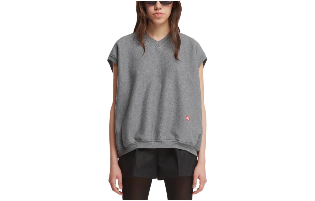 

Хлопковый джемперовый жилет Alexander Wang, серый