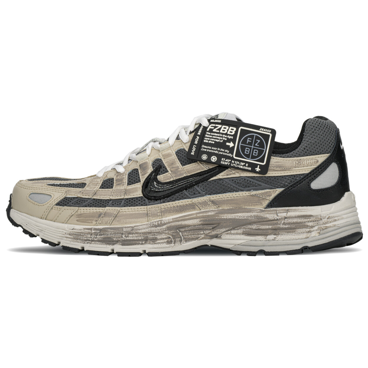 

Кроссовки для бега P-6000 унисекс с низким верхом, черные/серые Nike