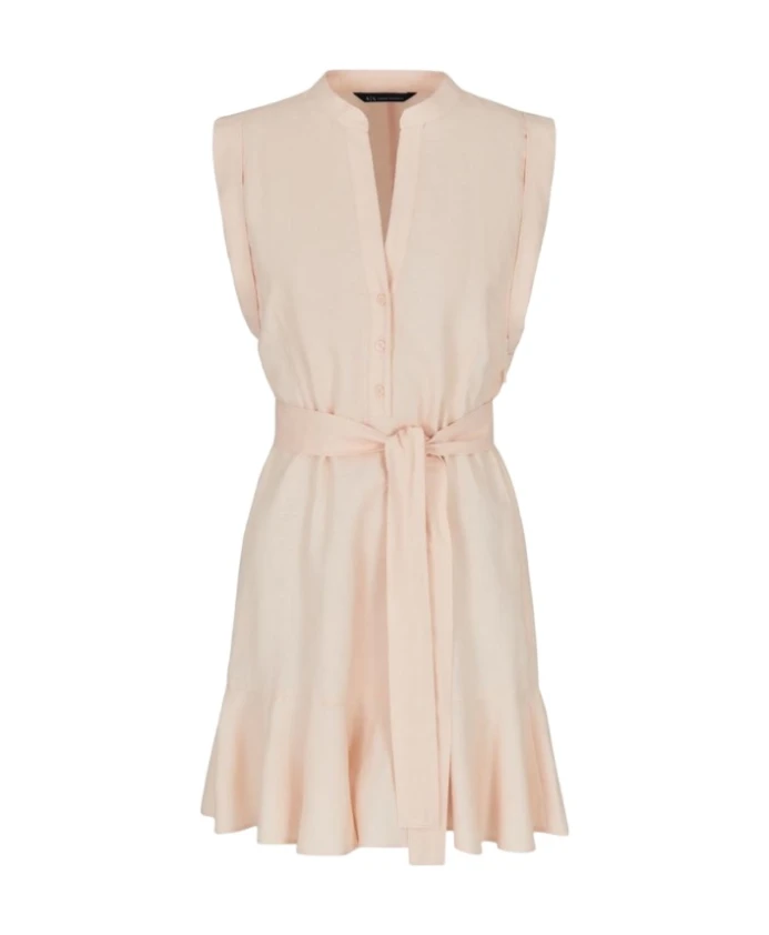 

Платье без рукавов с V-образным вырезом Armani Exchange, бежевый