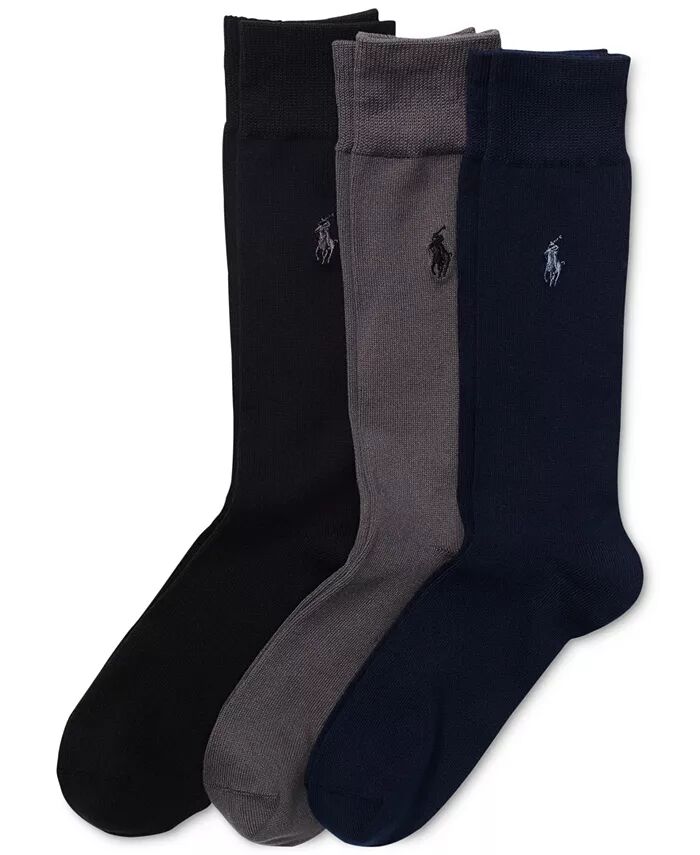 

Мужские носки 3 пары, супермягкие, под платье Polo Ralph Lauren, мультиколор
