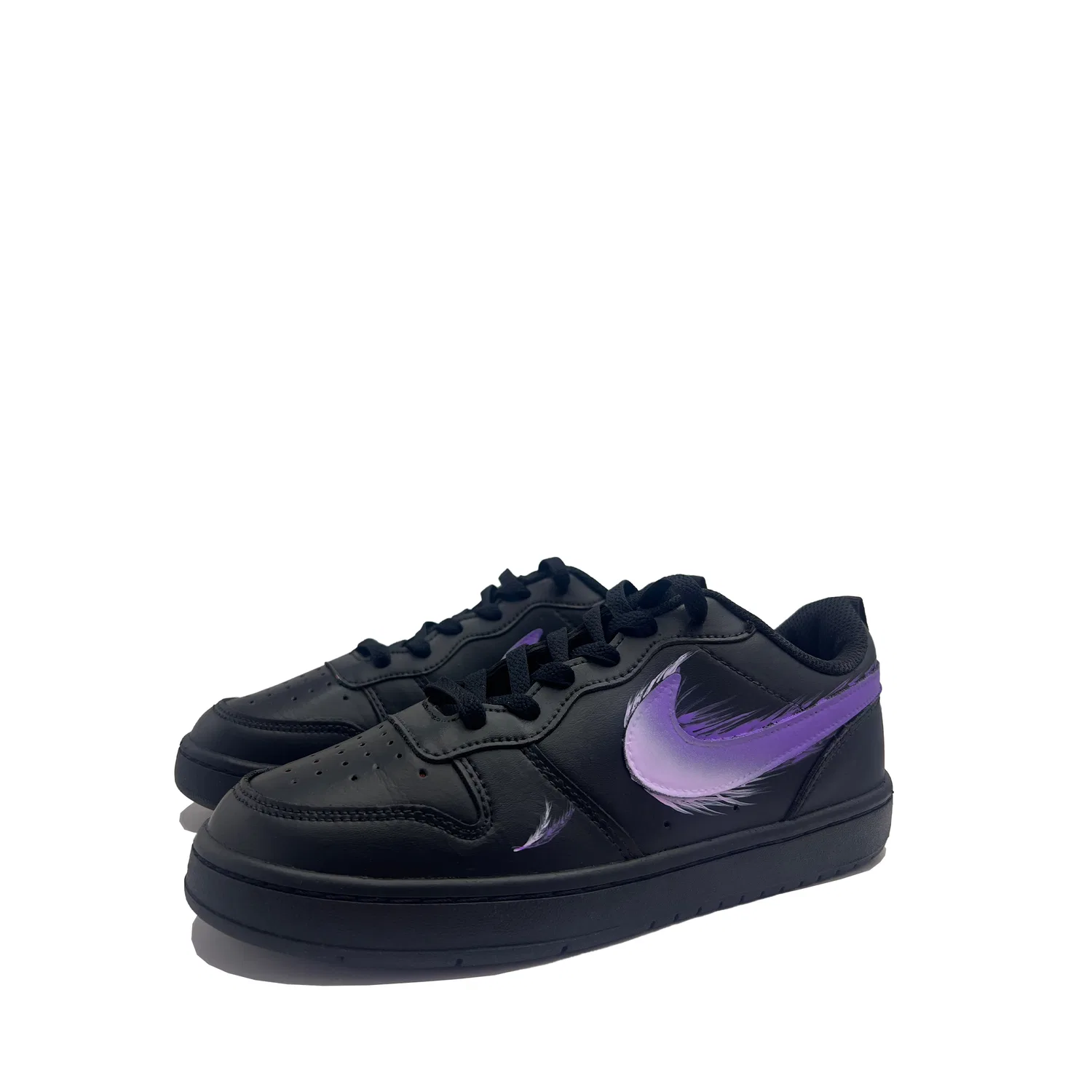 Кроссовки Court Borough Night Purple Flame, стильные, трендовые, премиальная кожа Nike, Black — фото 4