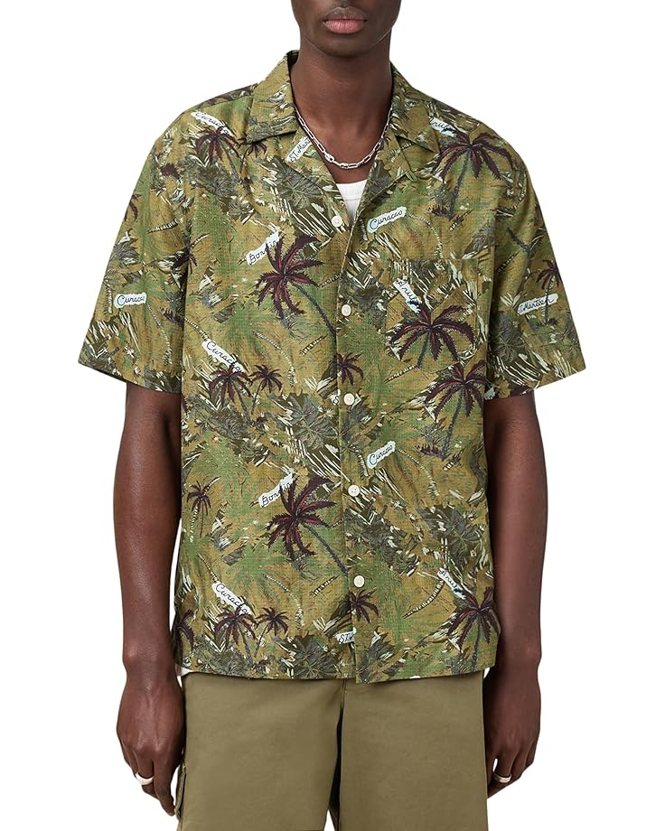 

Рубашка AllSaints Liner Short Sleeve Shirt, цвет Barrel Brown