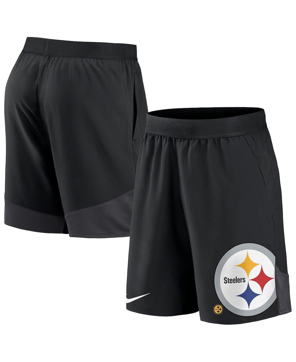 

Мужские черные эластичные спортивные шорты Pittsburgh Steelers Nike
