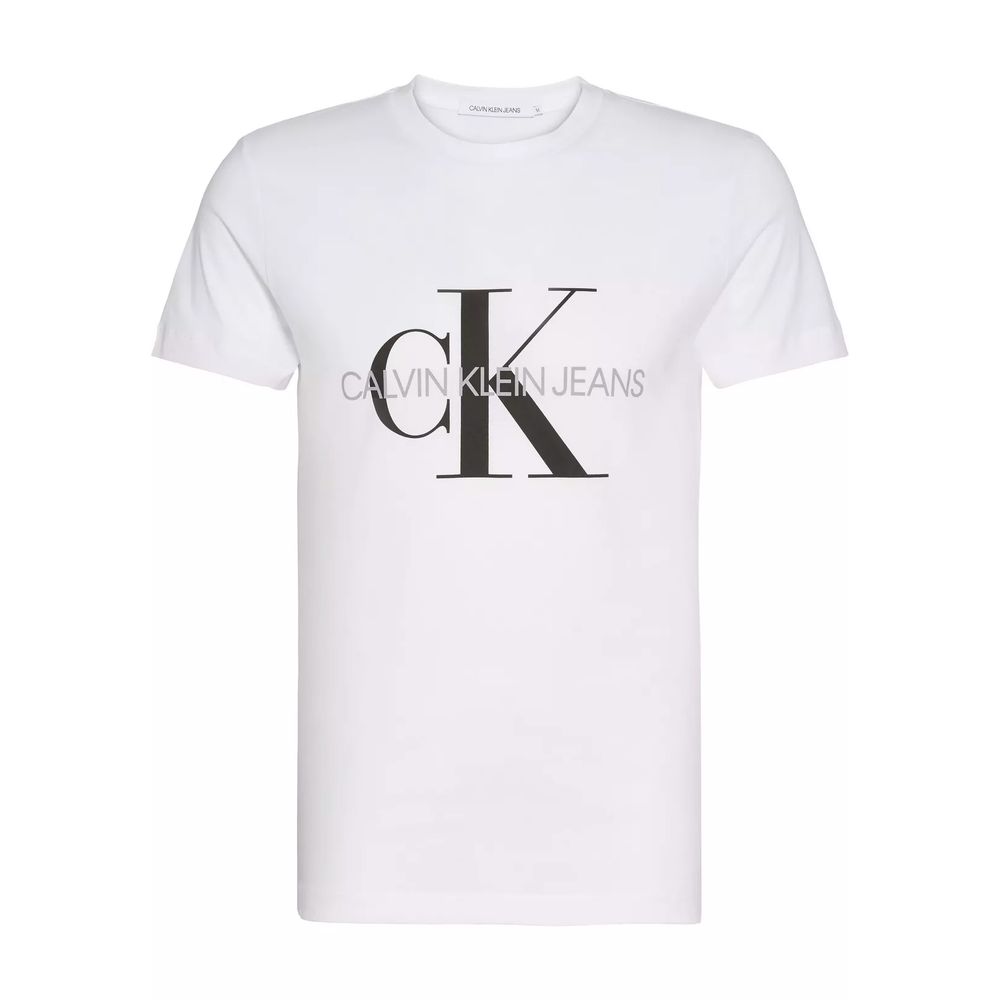 

Белая хлопковая футболка Calvin Klein Jeans