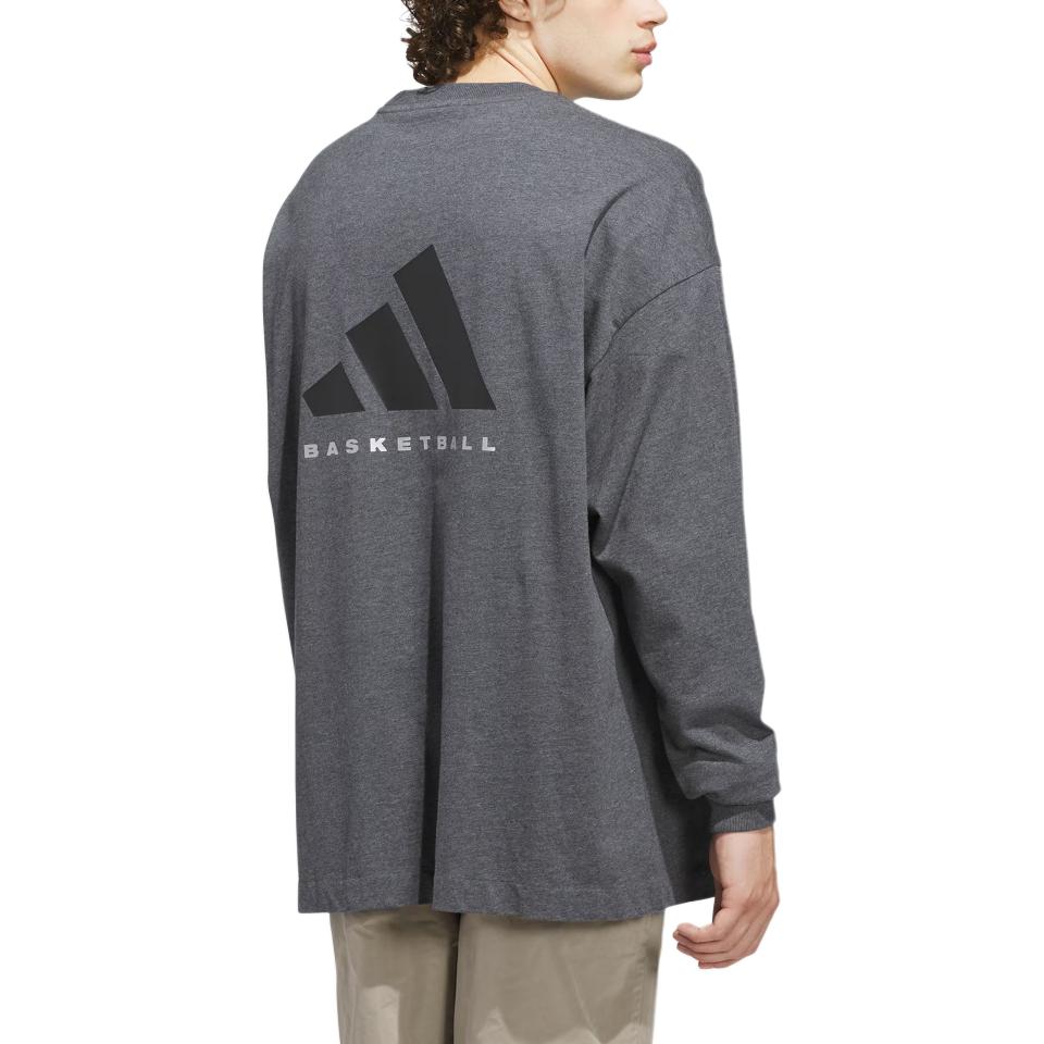 Футболка Unisex Dark Heather Gray Adidas, серый — фото 4