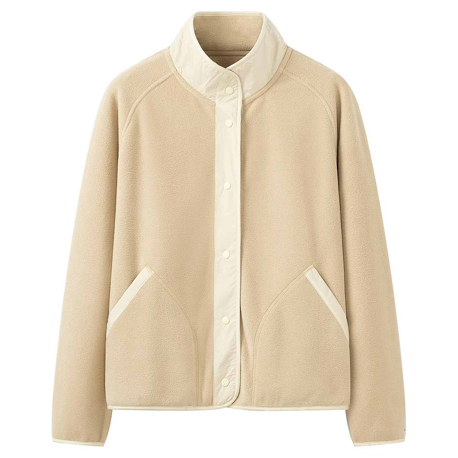 Женская куртка из флиса с длинным рукавом, модель Two-Tone, beige — фото 4