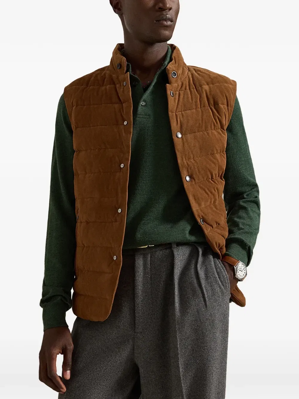 Джемпер-поло из стирающейся шерсти Polo Ralph Lauren, зеленый — фото 2