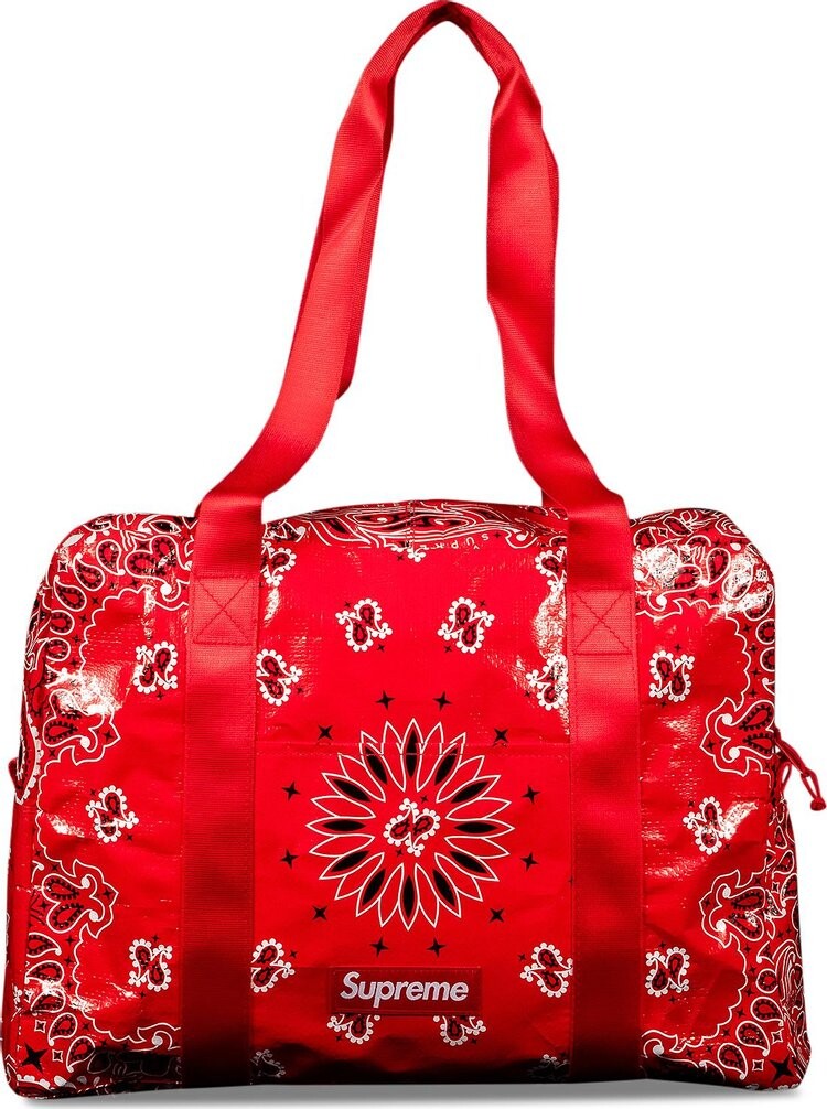 

Сумка Supreme Bandana Tarp Small Duffle Bag Red, красный