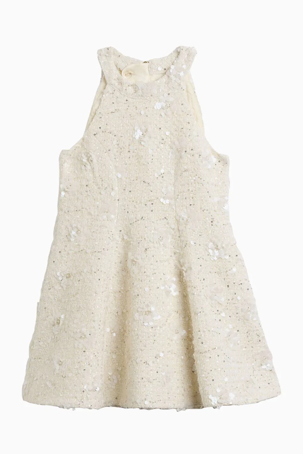 Платье мини с блестками Yve Sequin Bouclé Bardot Junior