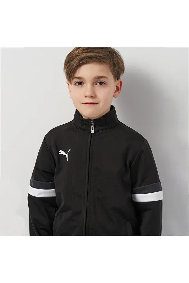 Детский спортивный костюм для девочек с принтом Team Rise Kids Puma, Black — фото 3