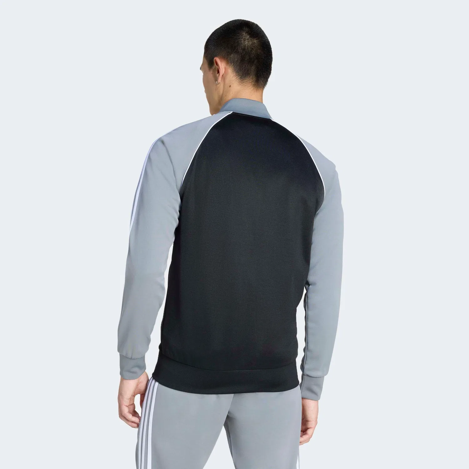 Мужская тренировочная куртка SST Adidas Originals, Black/Grey/White — фото 2