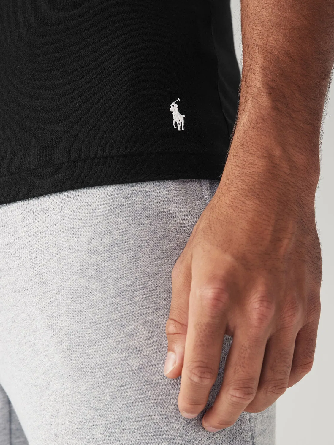 Набор из 3 черных футболок узкого кроя с короткими рукавами Polo Ralph Lauren — фото 3